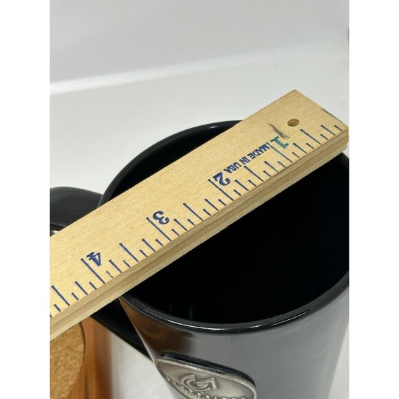 P.H. Glatfelter Co. 1864 Black Mug & Wooden Coaster Set Quality Papers 4"x4.5" - Picture 4 of 10